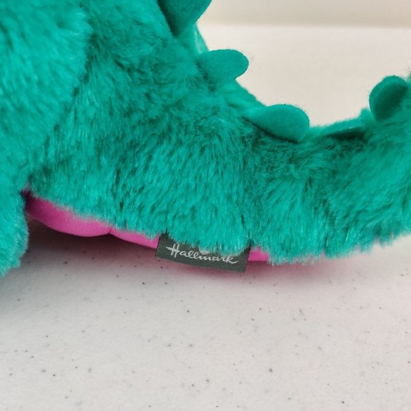 Hallmark Oddly CUTE Misty Dragon Plush Teal Pink Gold Stuffed Animal Plush Toy - Picture 4 of 9